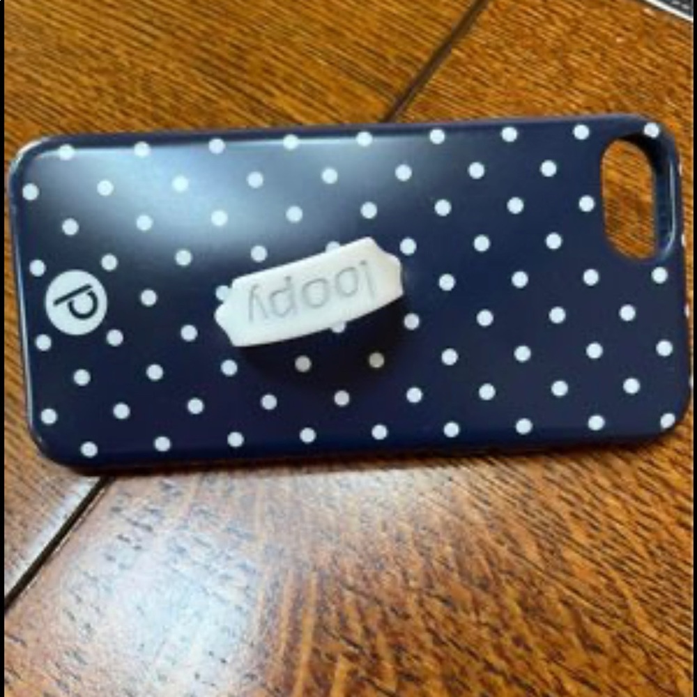 Loopy Case iPhone 8 blue/white polka dot